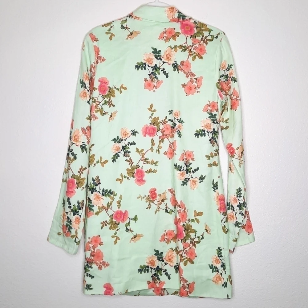Revolve X Lovers & Friends Tea Rose Linen Blend Mini Dress Blazer S